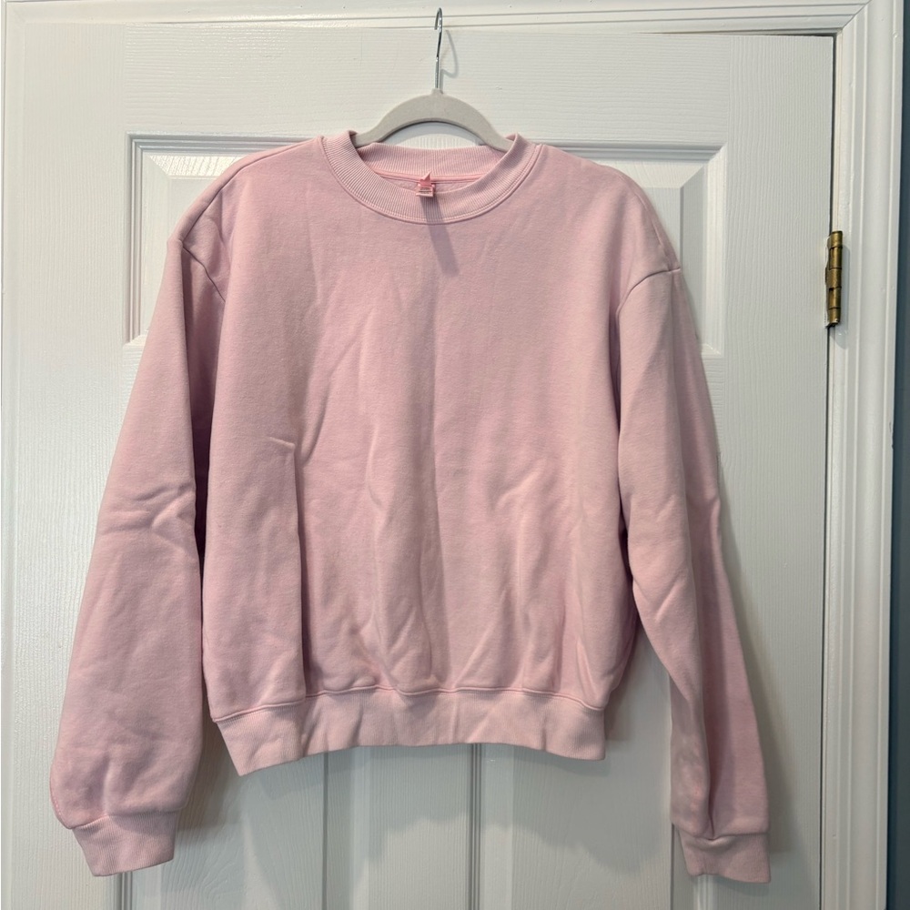 SKIMS Pink Crewneck Sweatshirt – Size Large - Excellent Condition - Picture 1 of 2